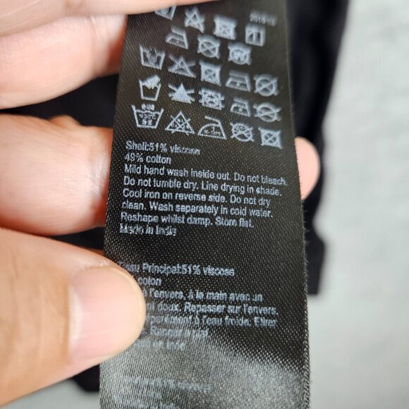 ALLSAINTS Elina Shirt Women’s V-neck Long Sleeve Twist Front Button Up Sz M - Picture 6 of 9